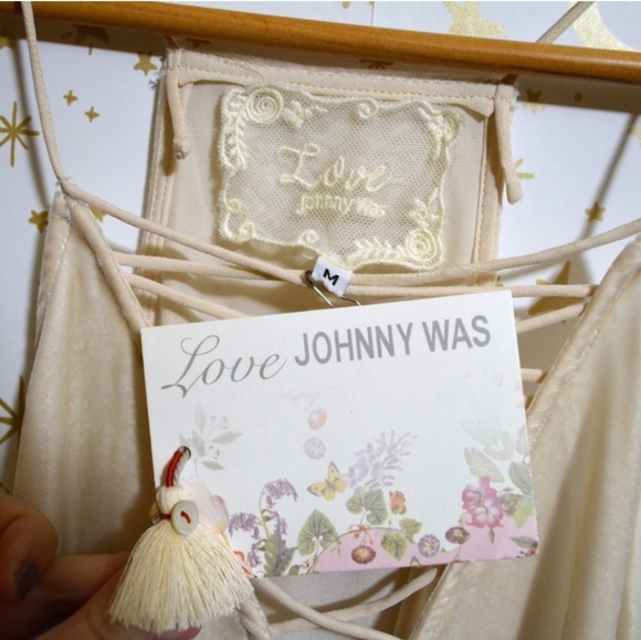 NWT Johnny Was Aurora Velvet Lace Up Cami Medium - Picture 6 of 7